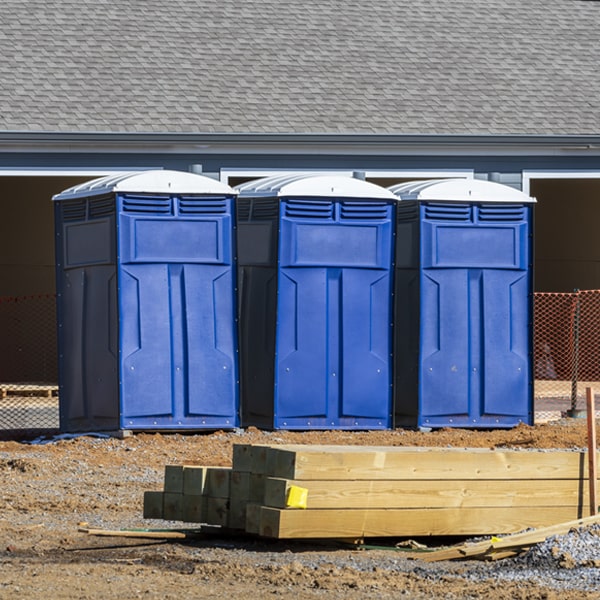 how often are the portable restrooms cleaned and serviced during a rental period in Newcastle WY